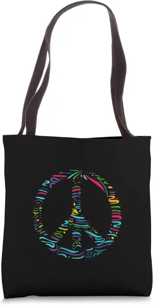 Peace Symbol / Peace Sign / Multicolor / Hippie / Love Tote Bag