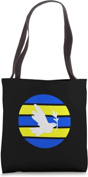 Peace World Peace Solidarity Cohesion Blue Yellow Flag Tote Bag