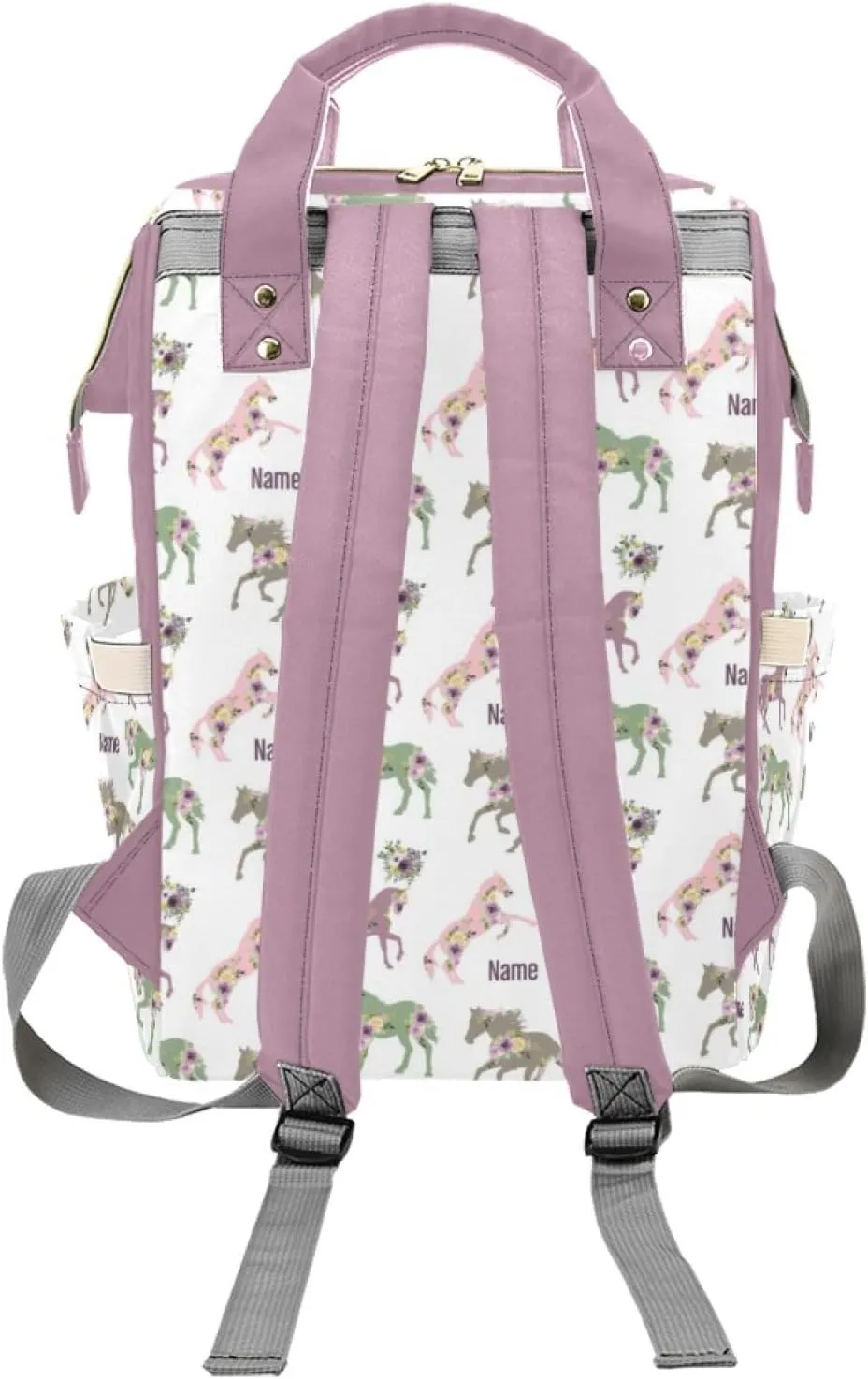 Personalized Diaper Bags For Baby Girl Boys, Customized Name Diaper Backpack Nursing Bags, Custom Western Horse Nappy Bag Mommy Daypack for Travel Outside, Mom Gifts for Mother's Day
