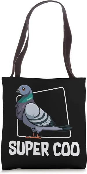 Pigeons Super Coo Pigeon Bird Nature Lover Gift Tee Tote Bag