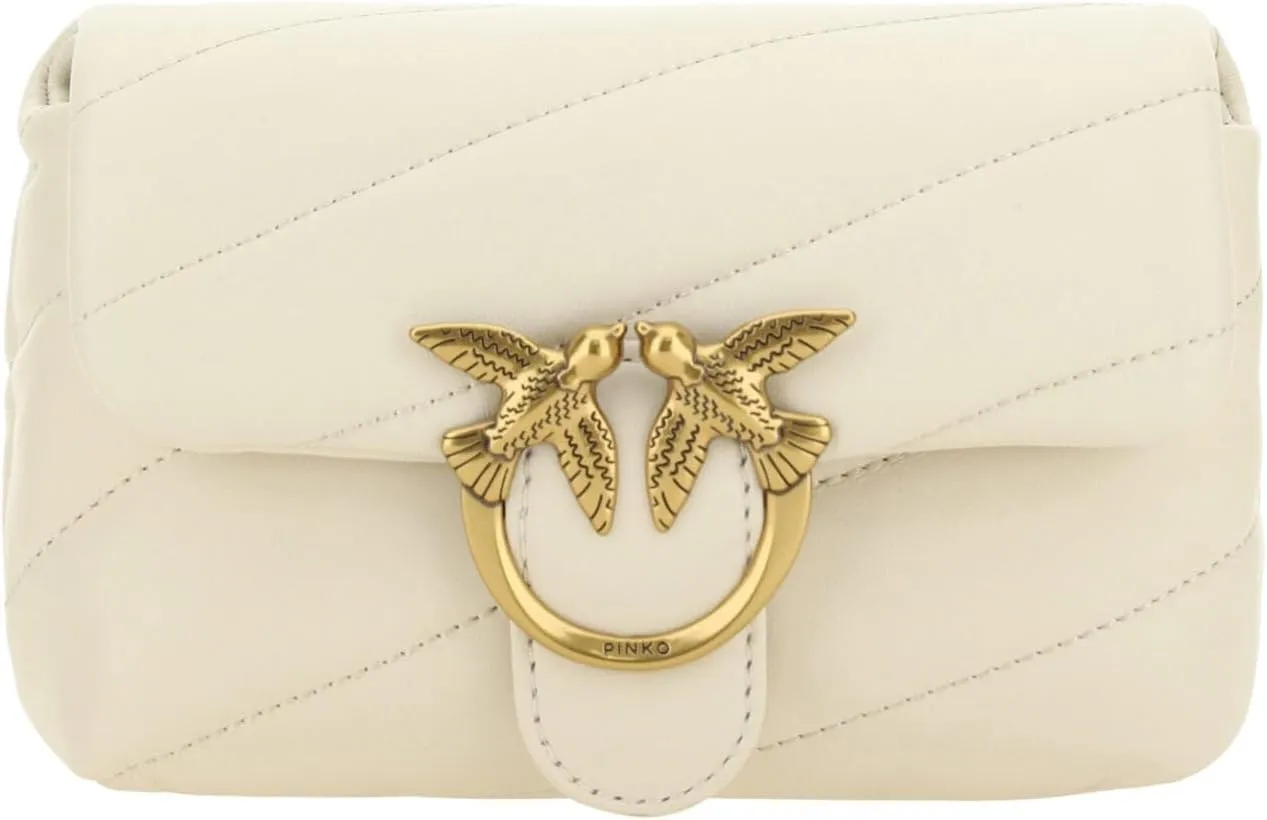 Pinko Contemporary, Z14q_White Silk-Antique Gold