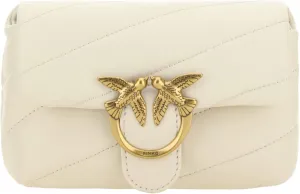 Pinko Contemporary, Z14q_White Silk-Antique Gold