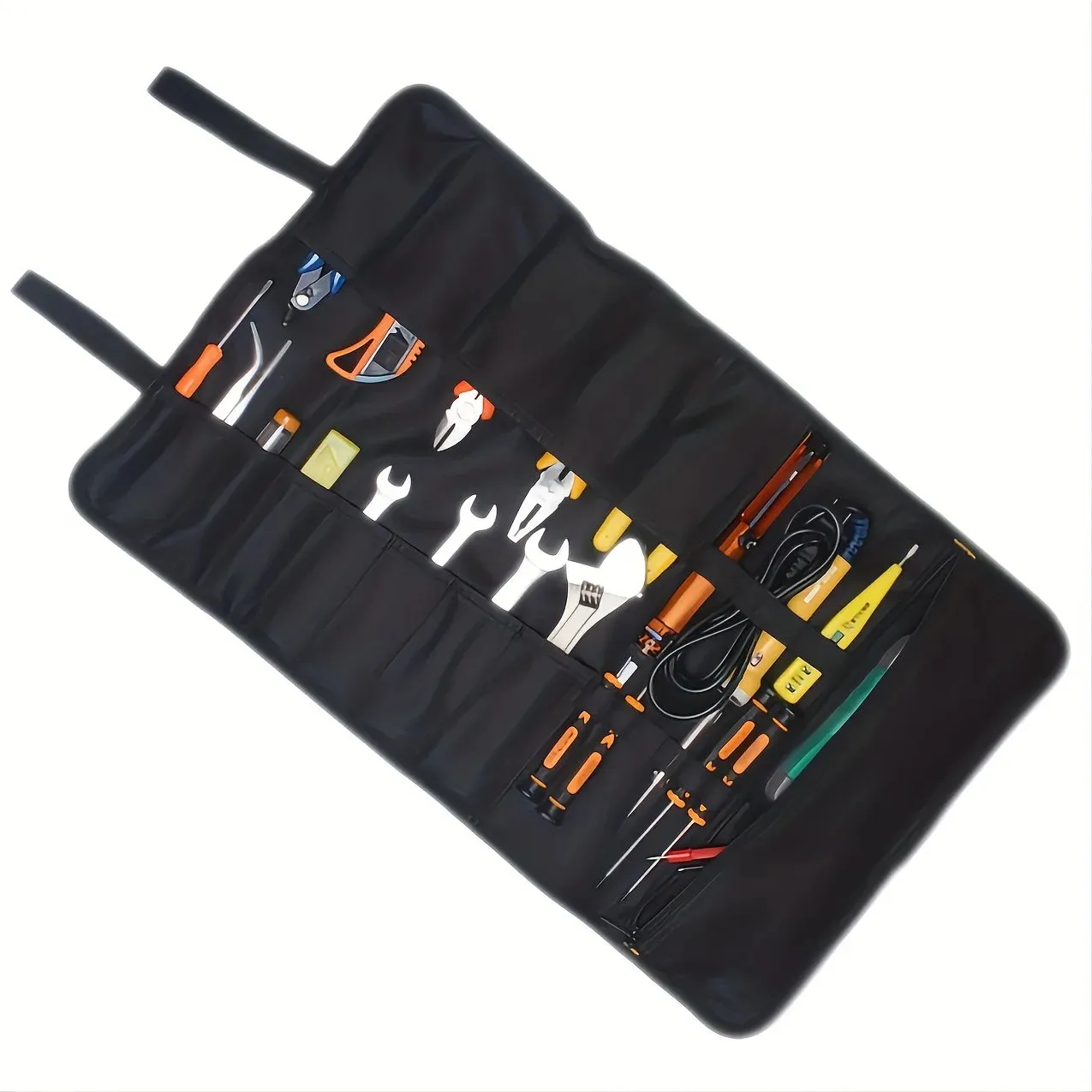 Pockets Oxford Canvas Folding Wrench Roll Storage Tools Waterproof Hand Roller