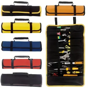 Pockets Oxford Canvas Folding Wrench Roll Storage Tools Waterproof Hand Roller