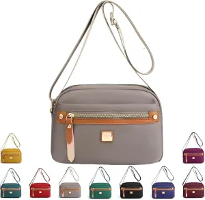 Popularate Nylon Crossbody Bag, Popularate Waterproof Nylon Crossbody Bag, Waterproof and Multi-Pockets