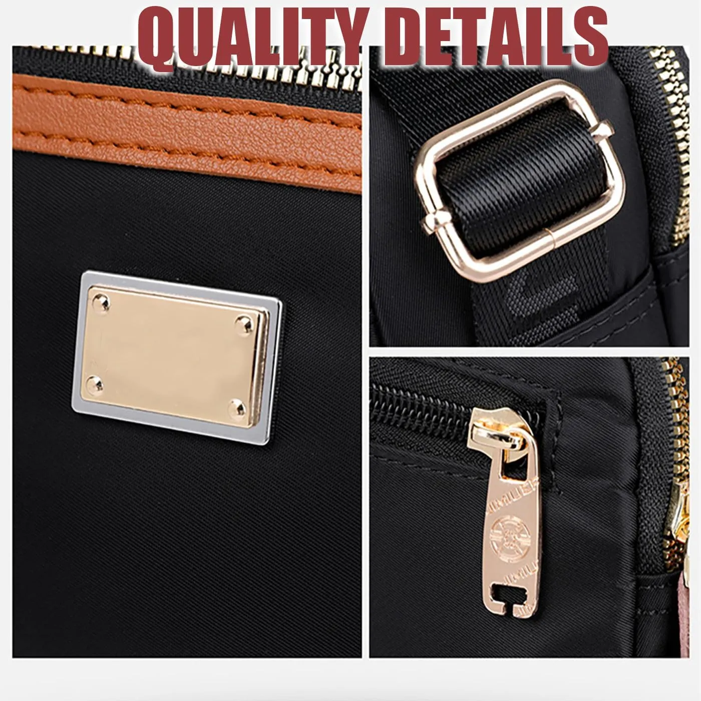 Popularate Nylon Crossbody Bag, Women's Nylon Crossbody Bag Popularate, Waterproof Lightweight Multi-layer Messenger