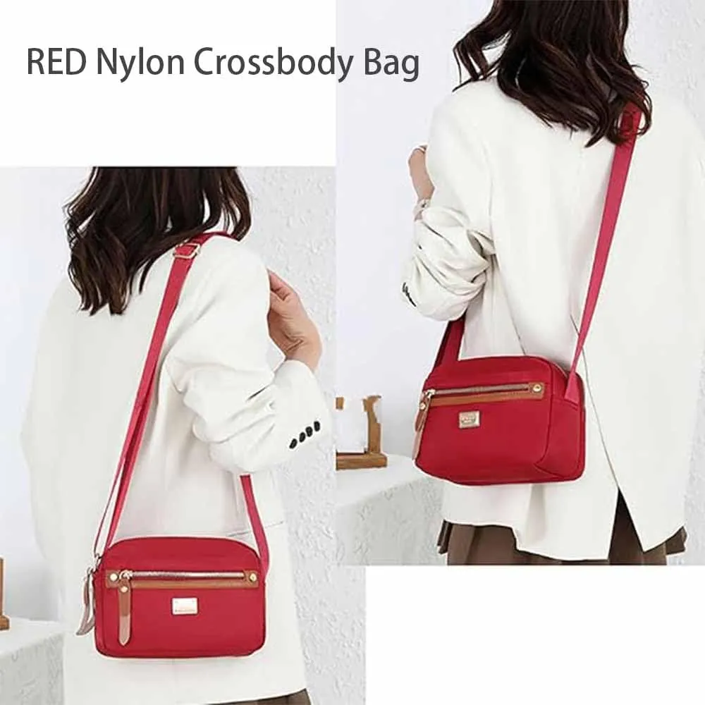 Popularate Nylon Crossbody Bag,Waterproof Casual Shoulder Bags Purses with Multi Pockets for Women