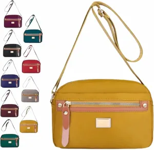 Popularate Nylon Crossbody Bag,Waterproof Casual Shoulder Bags Purses with Multi Pockets for Women