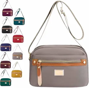 Popularate Nylon Crossbody Bag,Waterproof Casual Shoulder Bags Purses with Multi Pockets for Women