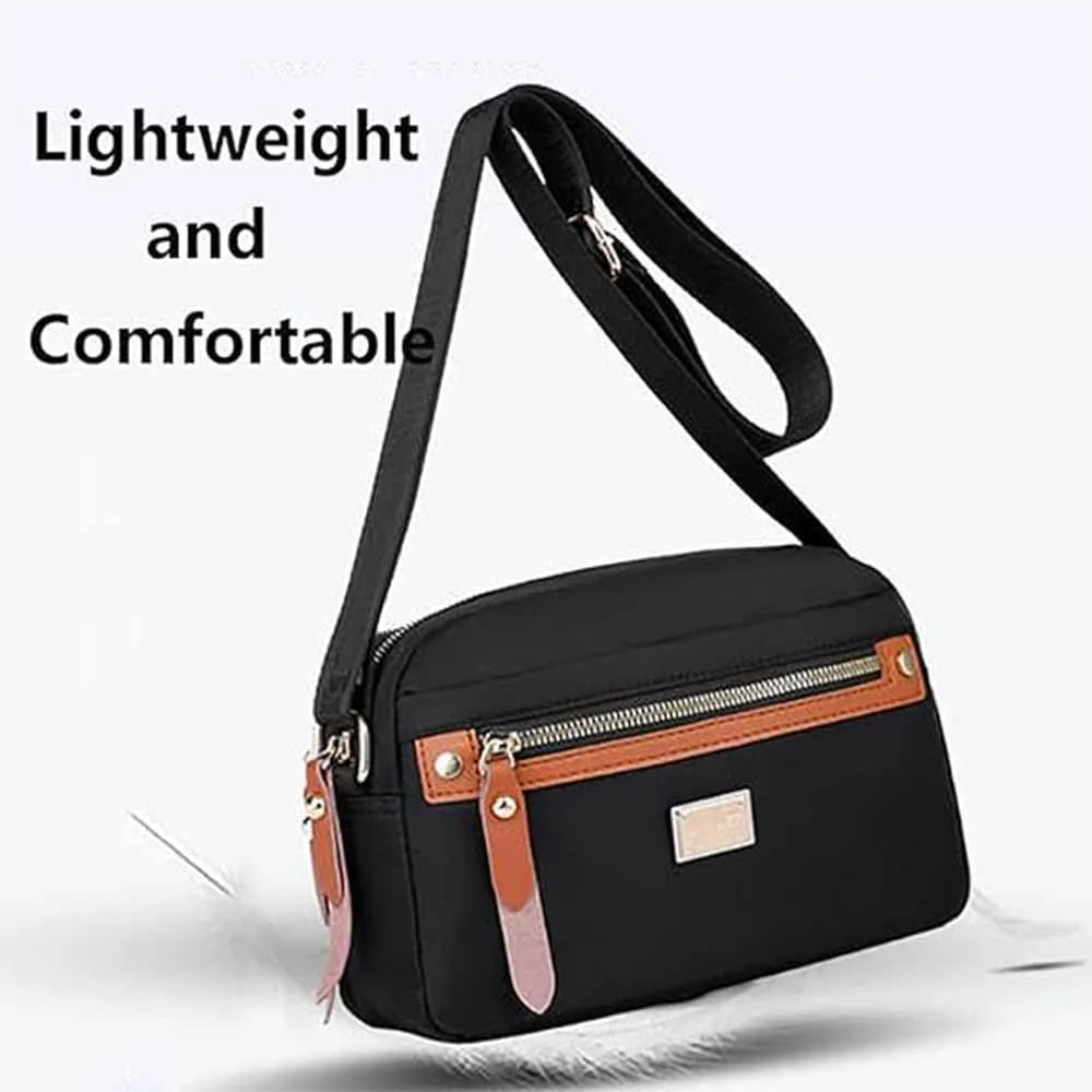 Popularate Nylon Crossbody Bag,Waterproof Casual Shoulder Bags Purses with Multi Pockets for Women