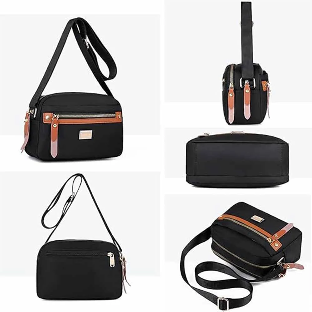 Popularate Nylon Crossbody Bag,Waterproof Casual Shoulder Bags Purses with Multi Pockets for Women