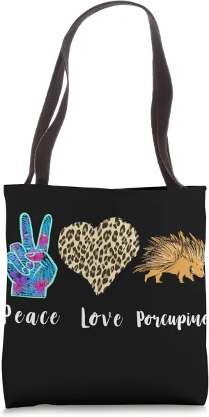 Porcupine Leopard Love Pece Spine Rodent Quill Pig Tote Bag