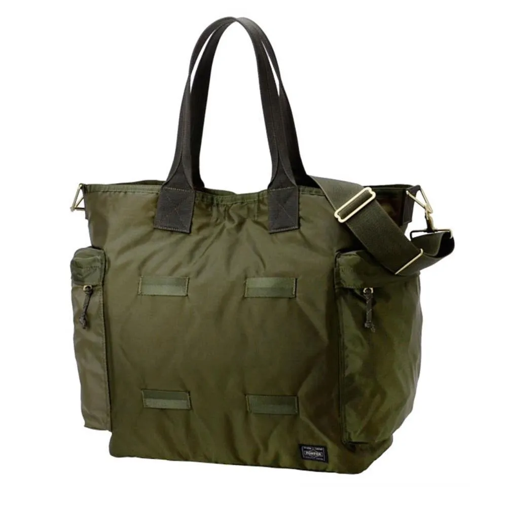 porter by yoshida force series 2way tote bag (olive)