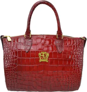 Pratesi Leather Bag for Men Pontassieve K332/28 - Cherry Made in Italy