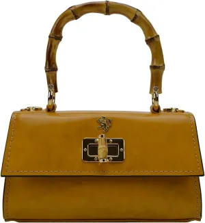 Pratesi Leather Bag for Women Castalia R298/20 in cow leather - Radica Mustard Made in Italy