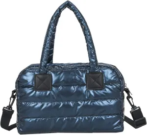 Puffer Tote Bag for Women, Quilted Cotton Padded Designer Handbag, Winter Down Padded Shoulder Bag