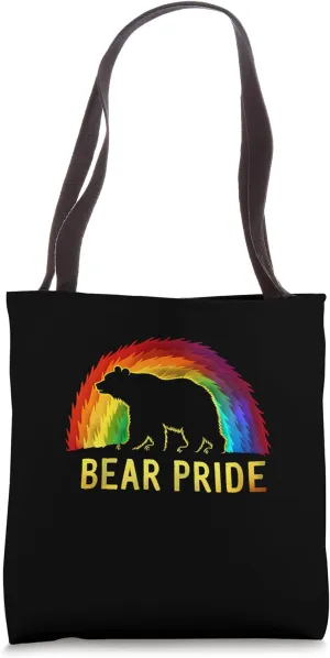 Radiant Rainbow Stride - Roar with Gay Bear Tote Bag
