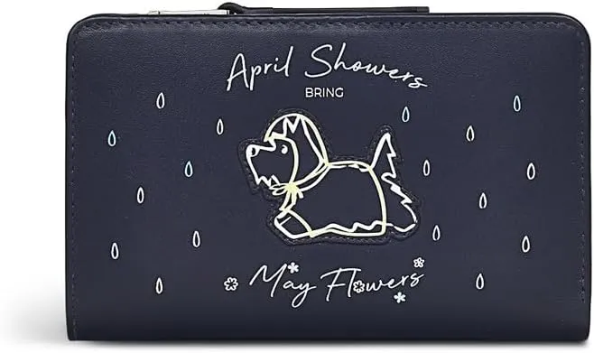 RADLEY London April Showers Women's Medium Lesther Bifold Wallet, Ink