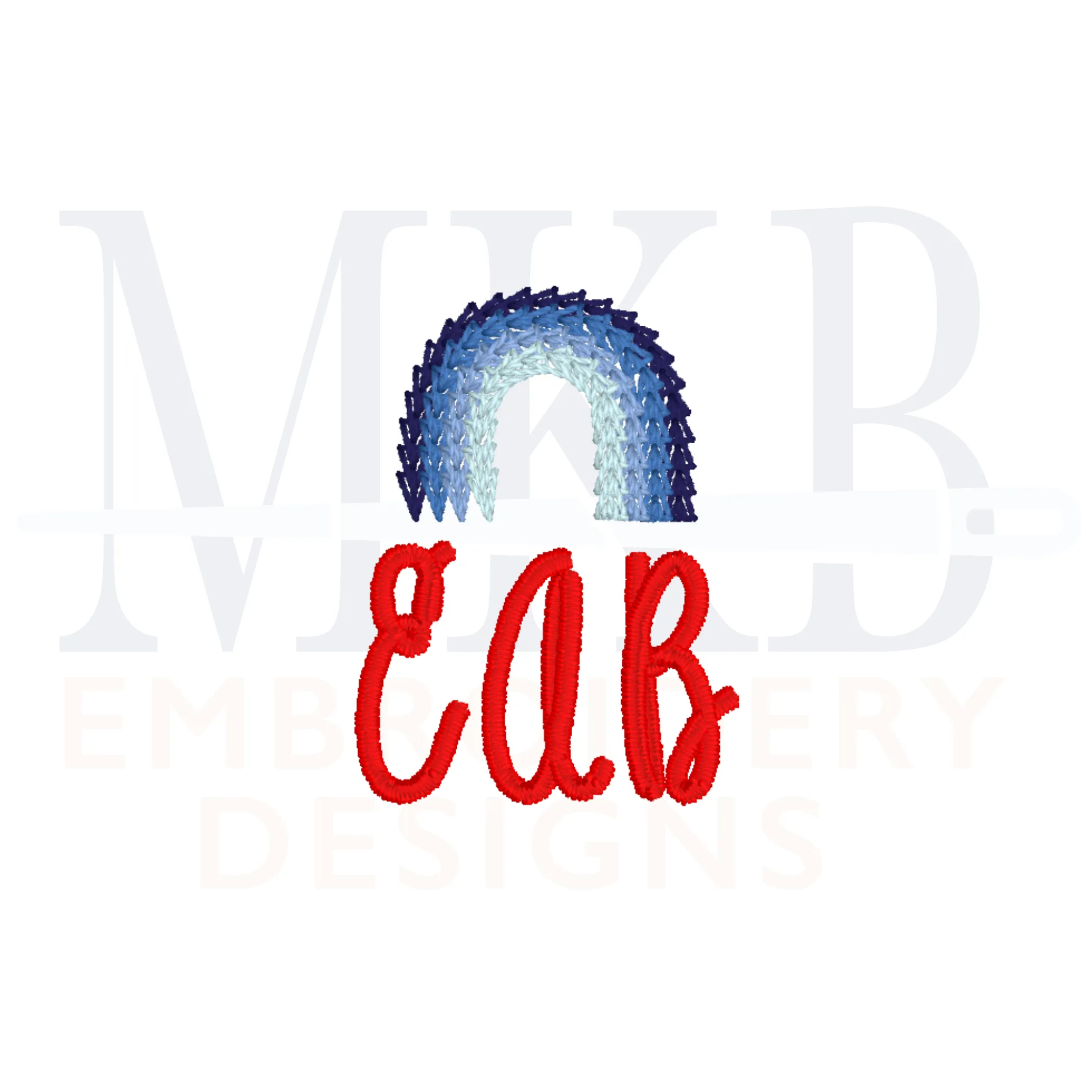 Rainbow Embroidery Design Mini Micro, Machine Embroidery Design File
