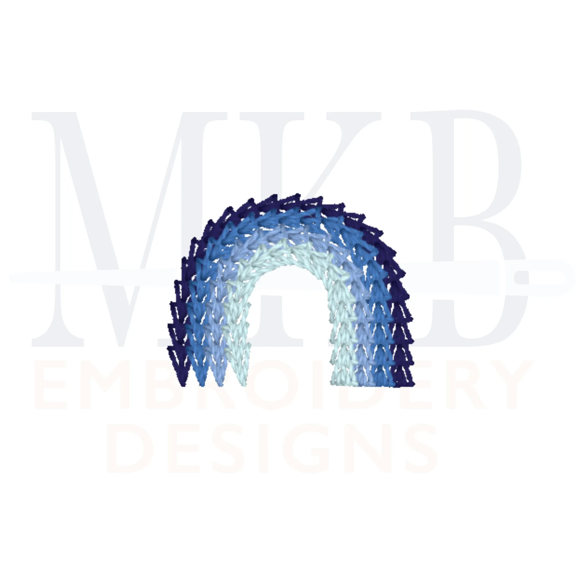 Rainbow Embroidery Design Mini Micro, Machine Embroidery Design File