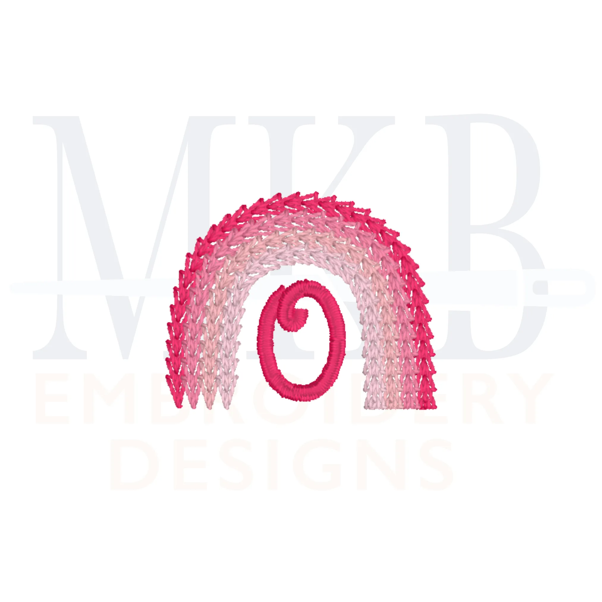 Rainbow Embroidery Design Mini Micro, Machine Embroidery Design File