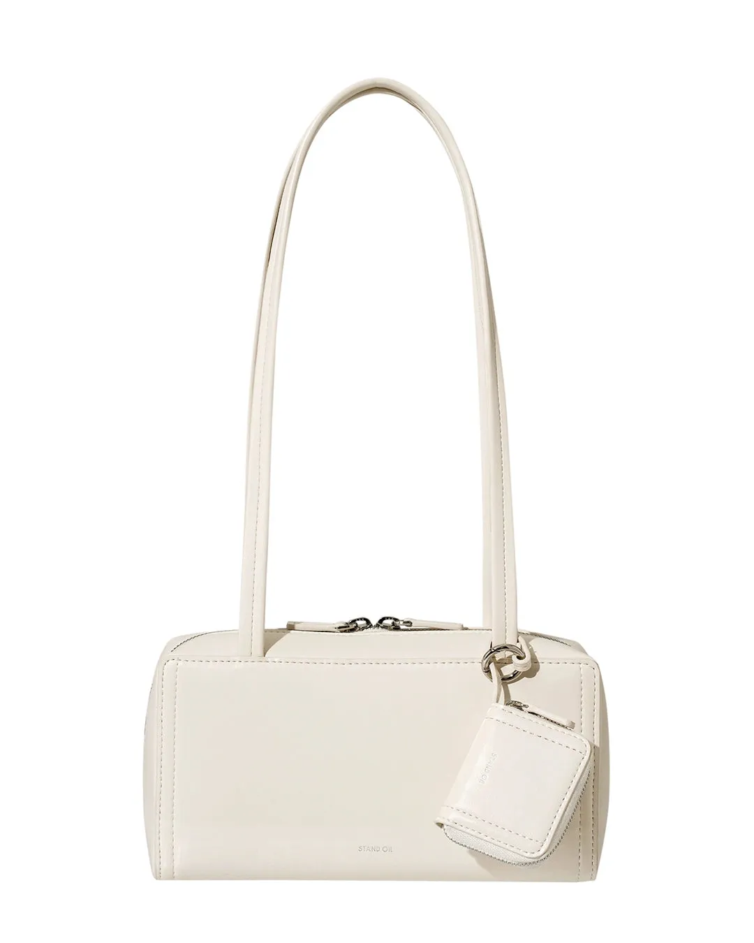 Rectangular Handbag with Attached Pouch