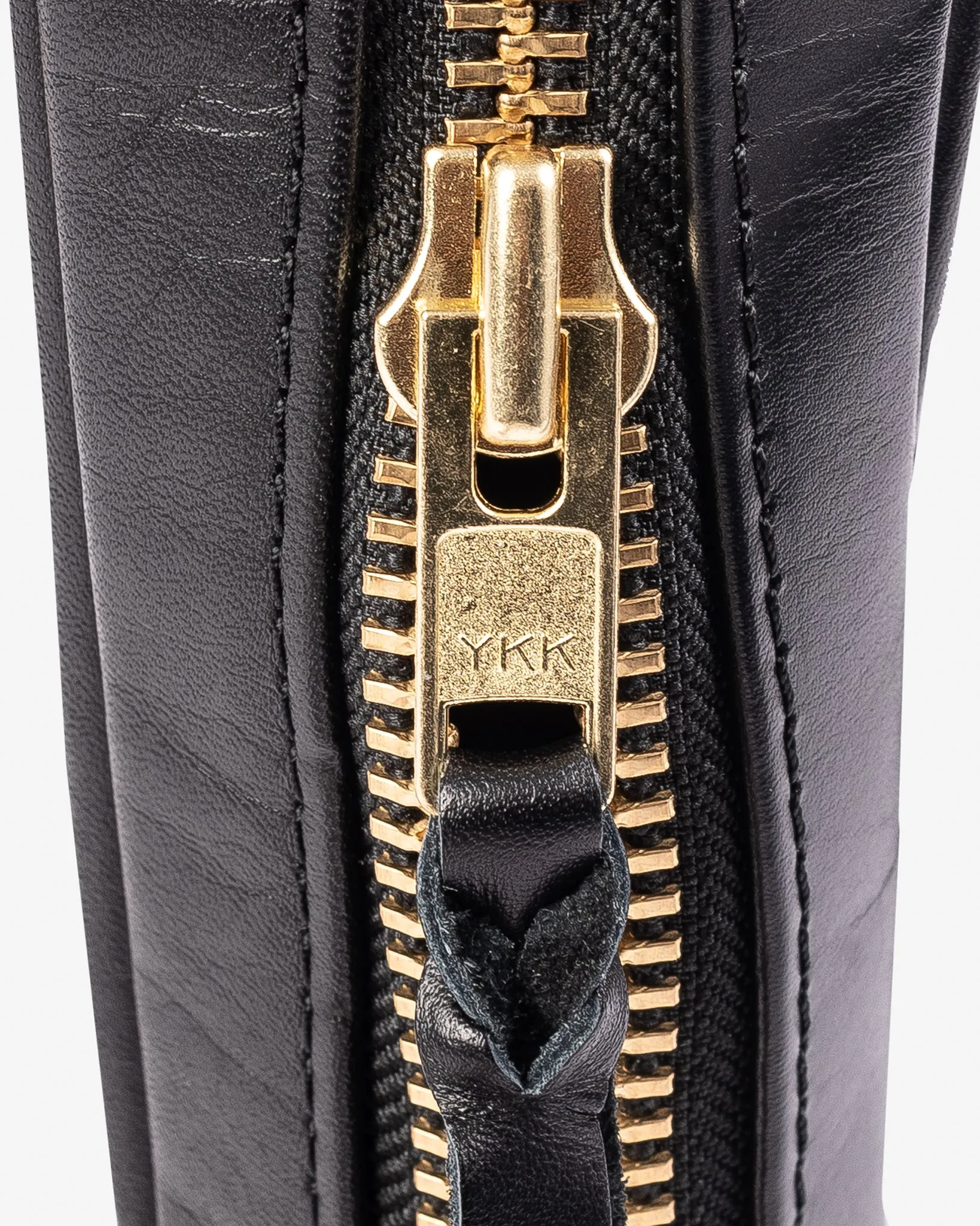 Rectangular Leather Diamond Stitched Shoulder Bag - Black