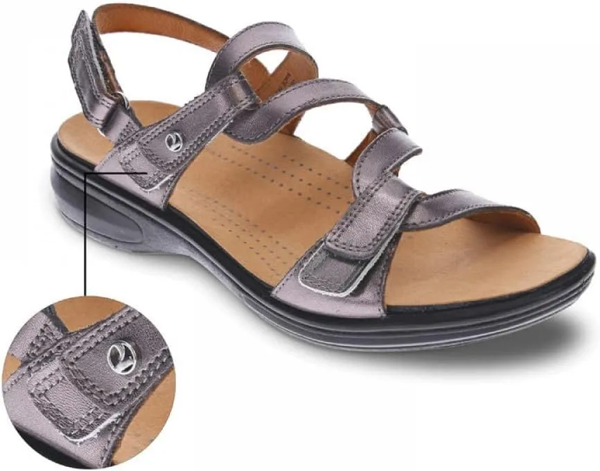 Revere Emerald 3 Women’s Sandals - Premium Soft Leather, Adjustable Straps & Contoured Footbed - Orthotic Arch Support for Stylish Comfort & All-Day Wear