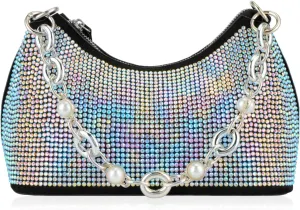 Rhinestone Bag Sparkly Diamond Purse Evening Crossbody Bag for Women Bling Purses Handbag for Wedding Prom Party