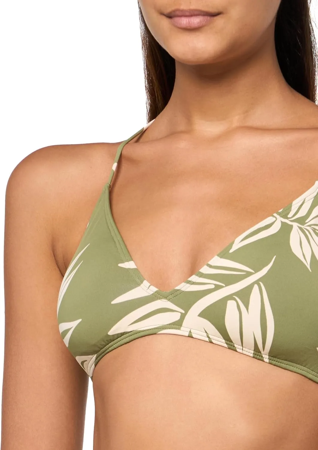 Roxy Women's Bikini UPF 50 , Quick-Dry, Removable Pads, Swimsuit Top, Surf & Beachwear