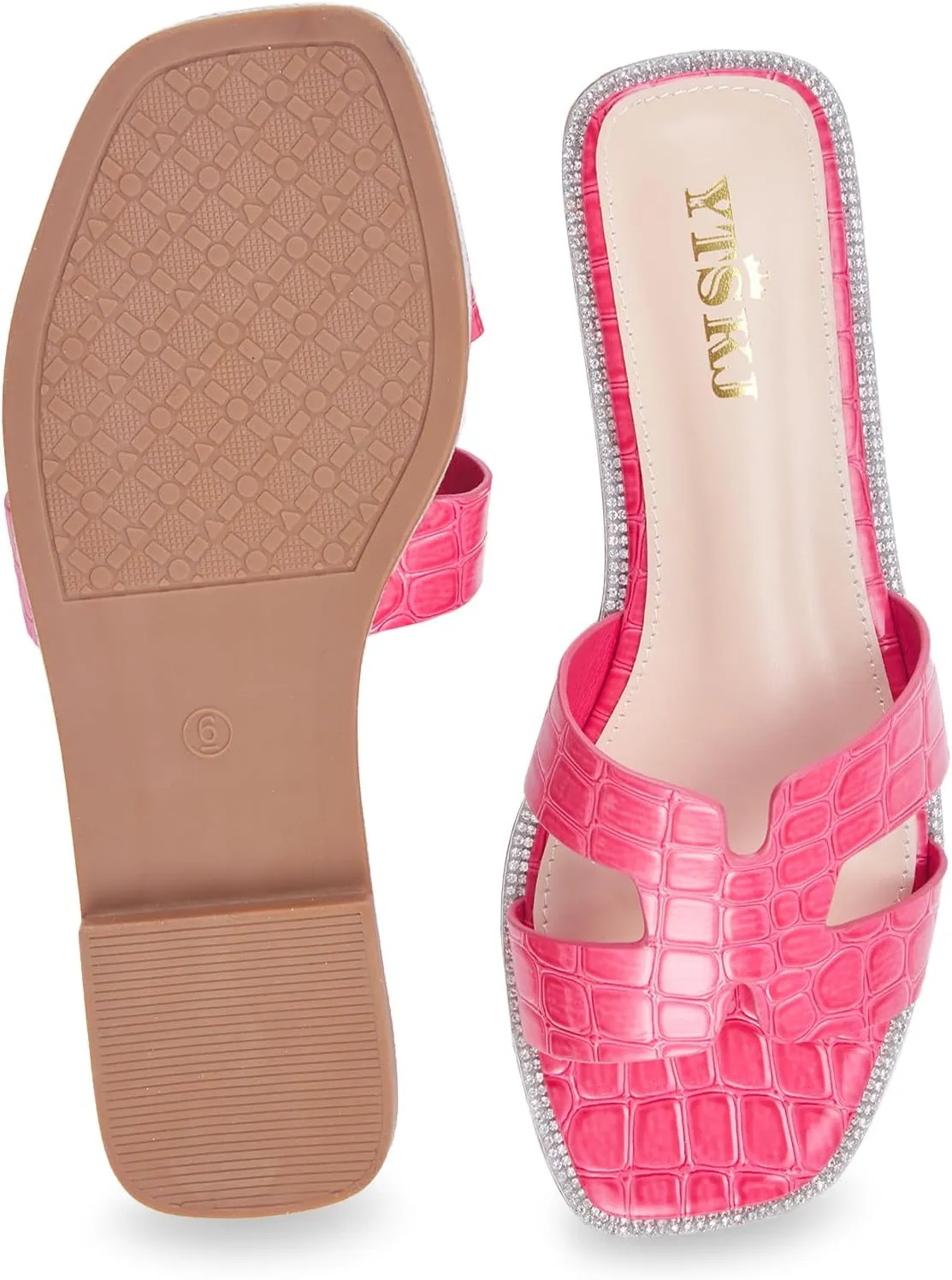 Sandals For Women 2025 Dressy Flat Slides Open Toe Sandals Comfortable Soft Leather Slides Slip On Ladies Casual Trendy Shoes