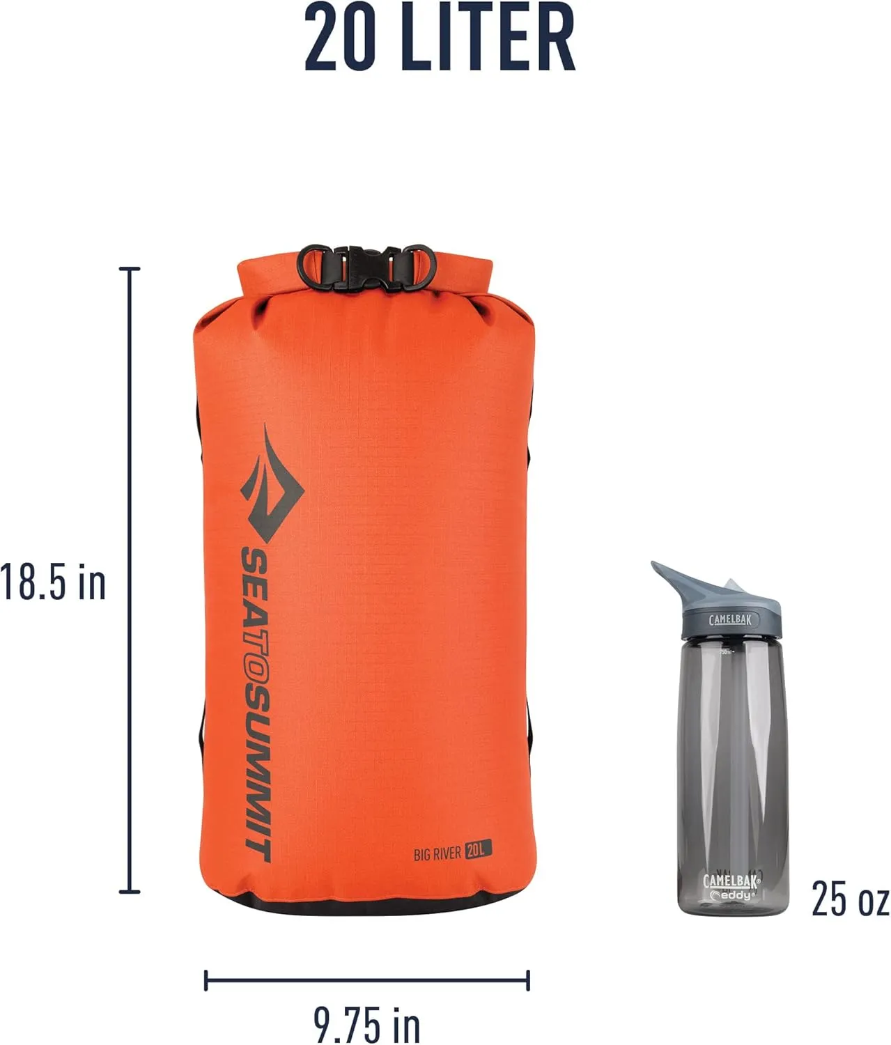 Sea to Summit Big River Dry Bag, Ultra-Durable Roll-Top Dry Storage