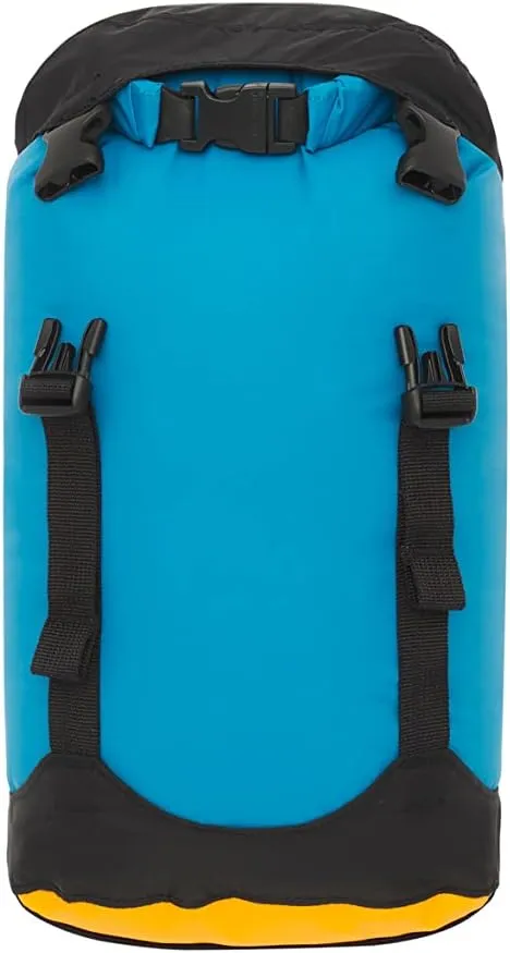 Sea to Summit eVac Compression Dry Bag, Waterproof Compression Sack, 5 Liter, Turkish Tile Blue