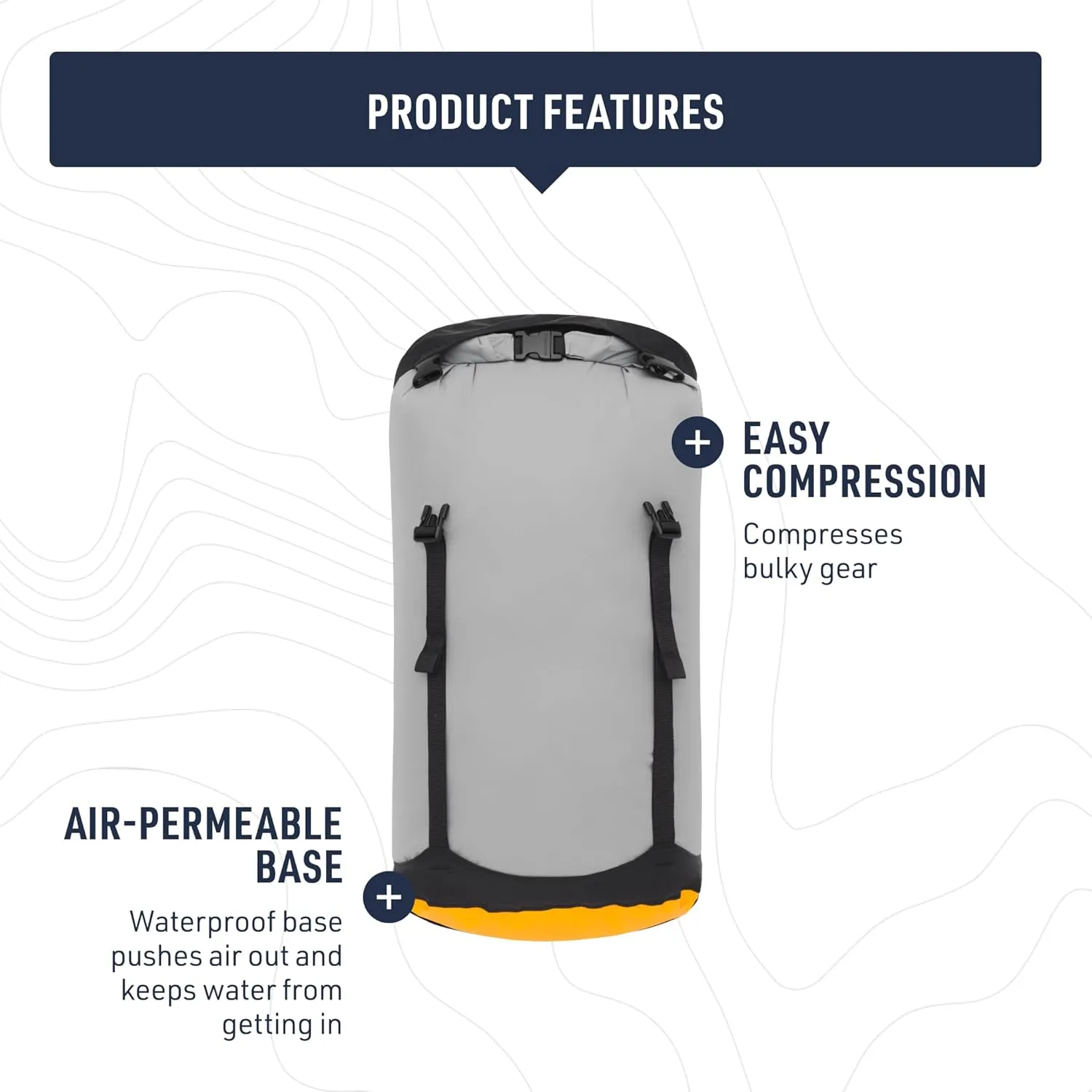 Sea to Summit eVac Compression Dry Bag, Waterproof Compression Sack, 5 Liter, Turkish Tile Blue