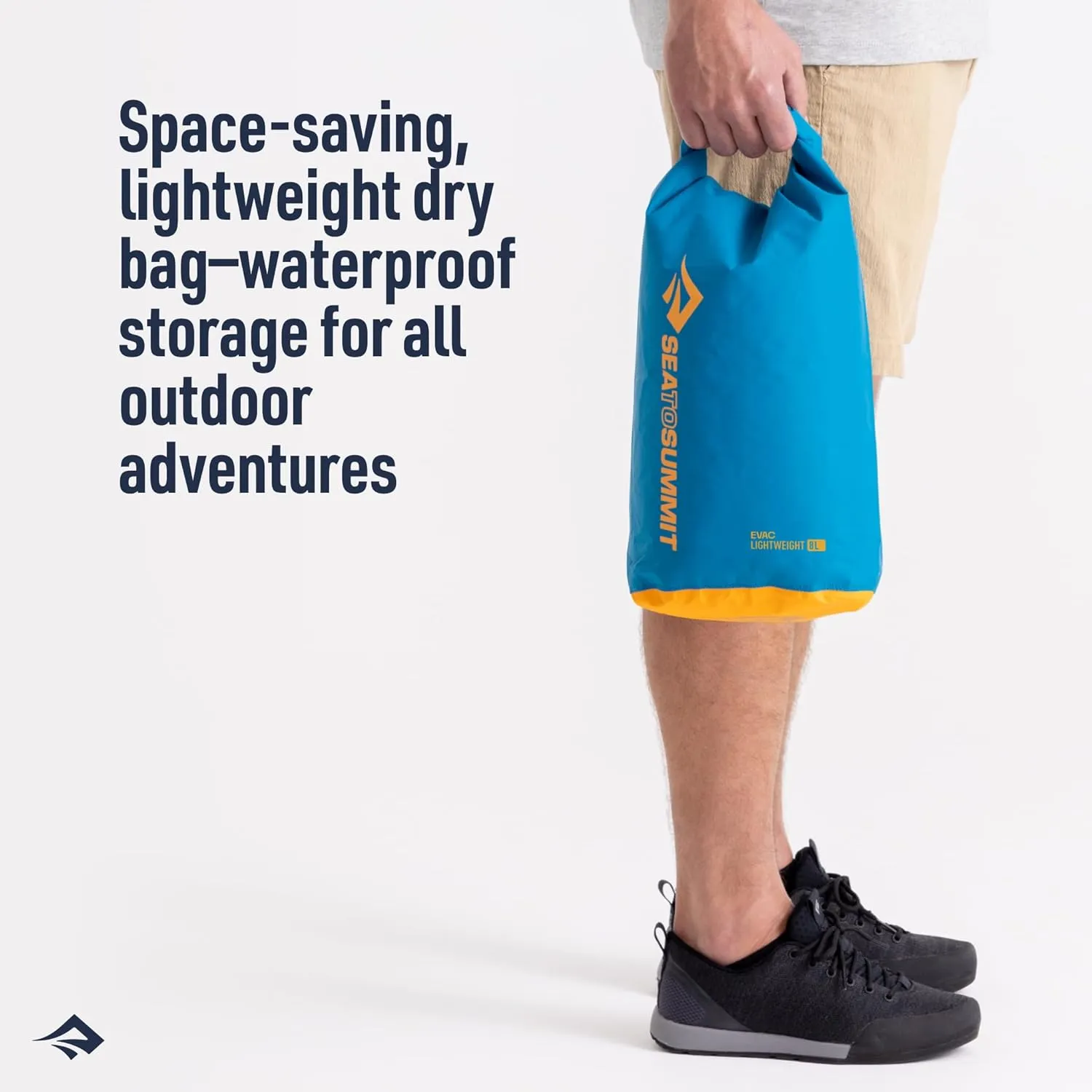 Sea to Summit eVac Dry Bag, Roll-Top Compression Sack, 20 Liter, Turkish Tile Blue