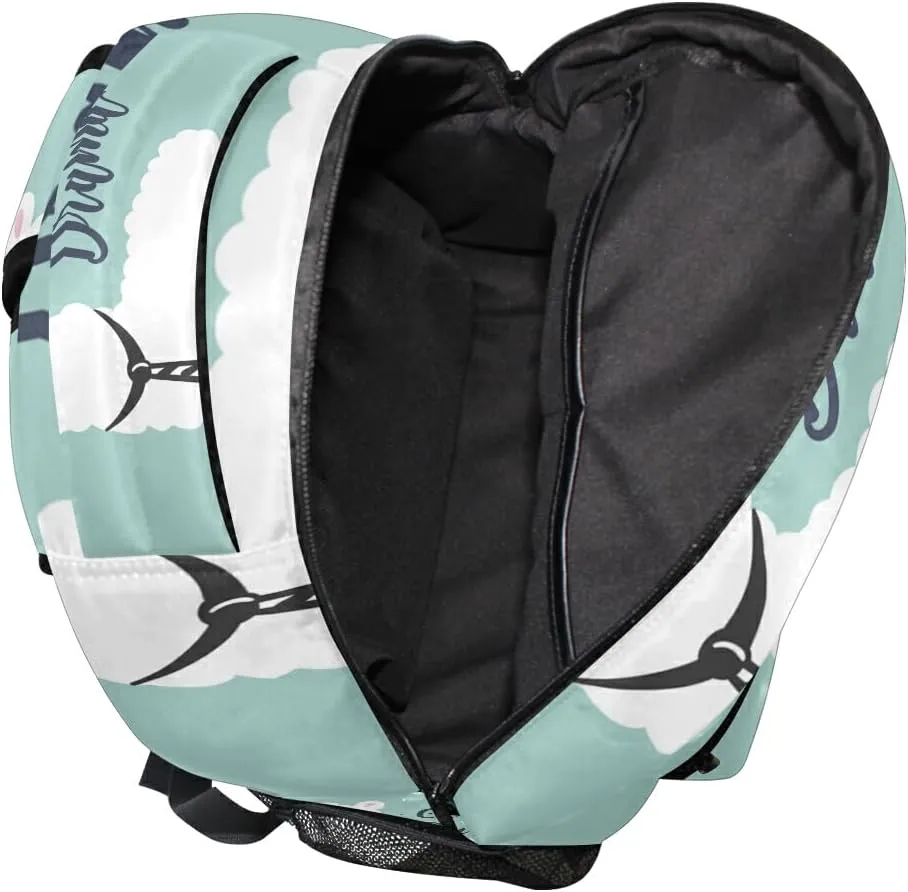 senya School Backpack Cool Business Llama with No Drama Teens Girls Boys Schoolbag Travel Bag