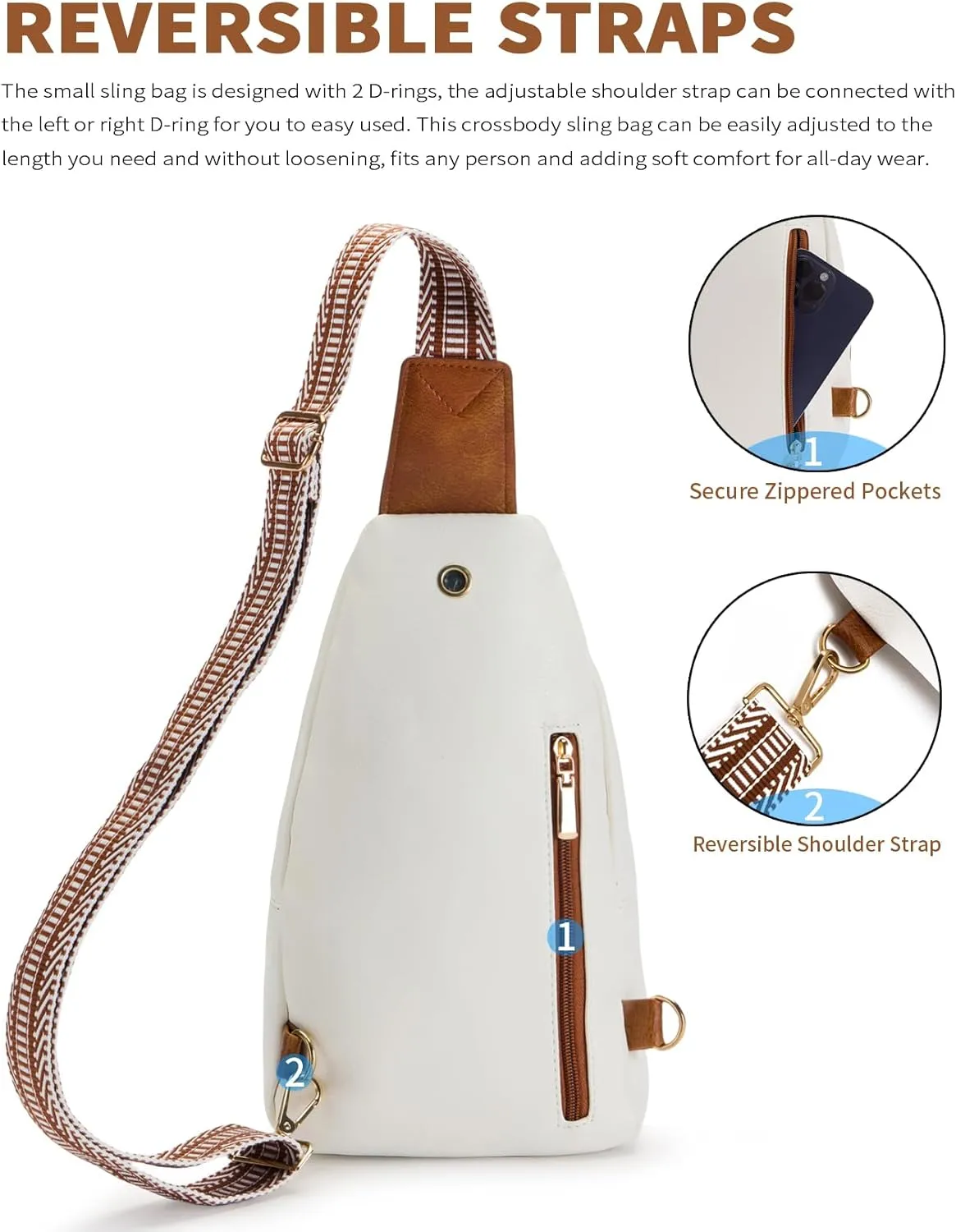 Seoky Rop Crossbody Bag for Women Small Sling Bag Leather Shoulder Cross Body Bag for Travel