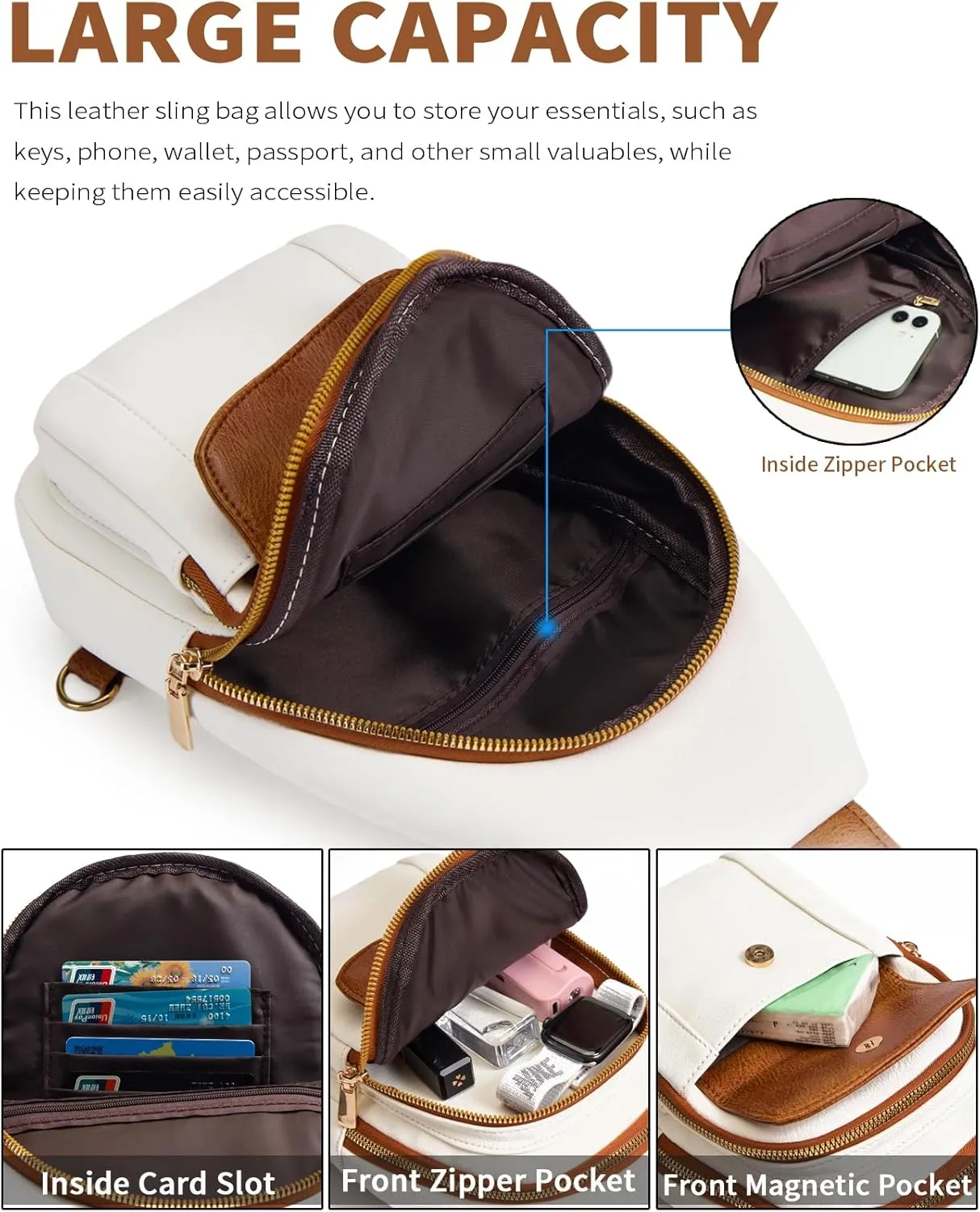 Seoky Rop Crossbody Bag for Women Small Sling Bag Leather Shoulder Cross Body Bag for Travel