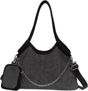 Shoulder Bag Designer Women's Handbags - Large Capacity Tote Shoulder Bags with Diamond Accents
