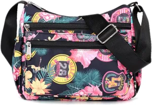 Shoulder Bag Purse Nylon Multi Pocket Waterproof Handbag Women Messenger Bags Travel Work Tote Bag