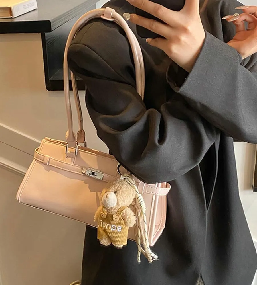 Shoulder Bags for Women Patent PU Leather Handbags Trendy Purse Vintage Y2k Small Satchel Tote
