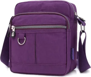 Shoulder Handbags for Women Multiple Pockets Crossbody Purse Bags Waterproof Nylon Messenger Bag