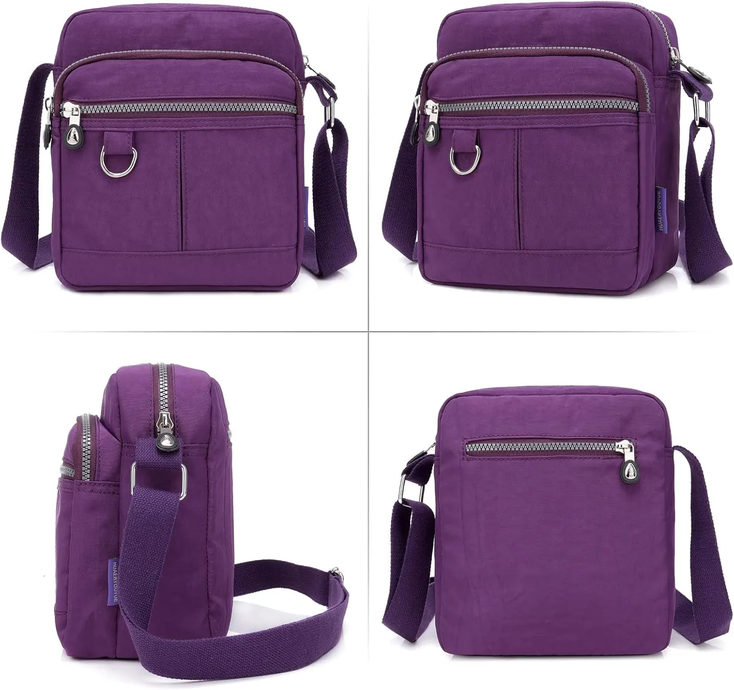 Shoulder Handbags for Women Multiple Pockets Crossbody Purse Bags Waterproof Nylon Messenger Bag