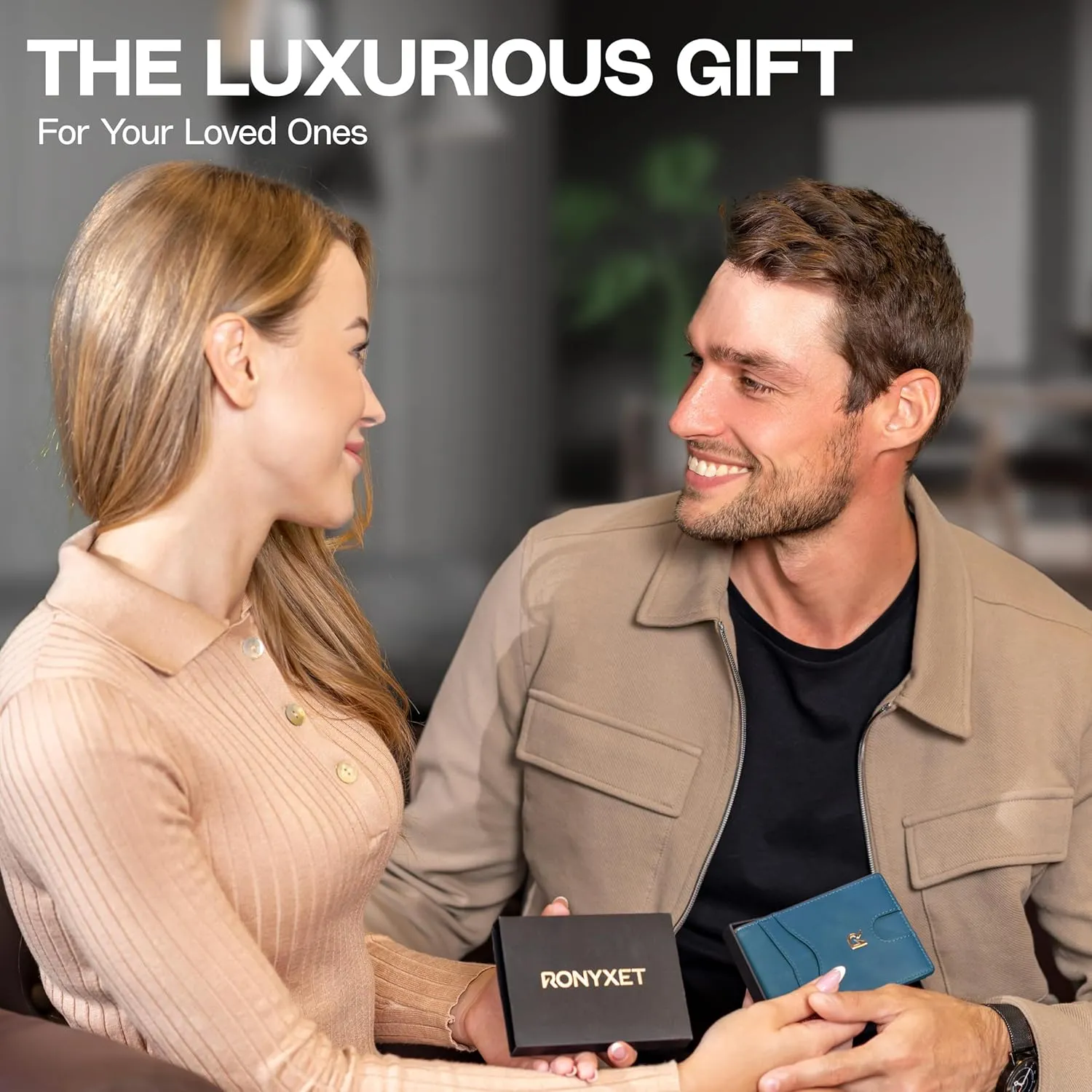 Slim Wallet for Men with Money Clip, RFID Blocking Genuine Leather Mens Wallet, Minimalist Credit Card Holder, Front Pocket Bifold - Gift Box Included