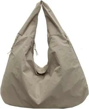 Slouchy Nylon Shoulder Bags for Women Large Dumpling Handbags Lightweight Canvas Tote Purse for Daily Use