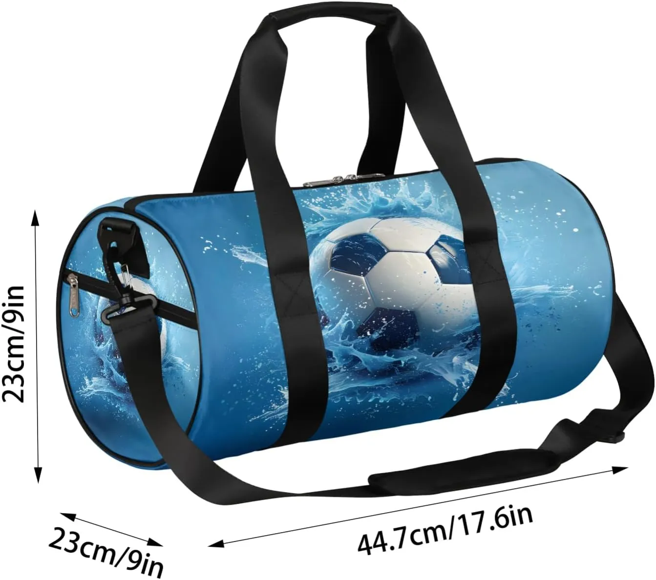 Soccer Water Travel Duffle Bag Gym Bag for Women Men Lightweight Carry on Duffel Bag for Sports Gyms Weekend Getaway