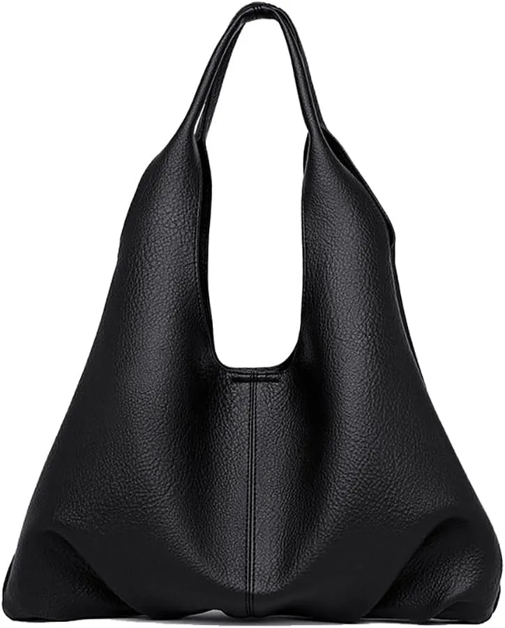 Soft Leather Women's Shoulder Bag, Stylish Minimalist Hobo Purse for Casual and Daily Use