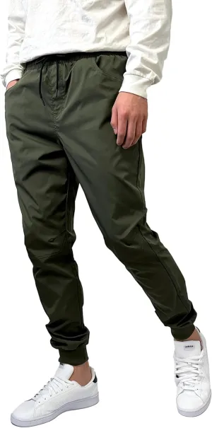 Southpole Men's Basic Tech Woven Track Jogger Pants, Quick Dry, Lightweight, Stretchable