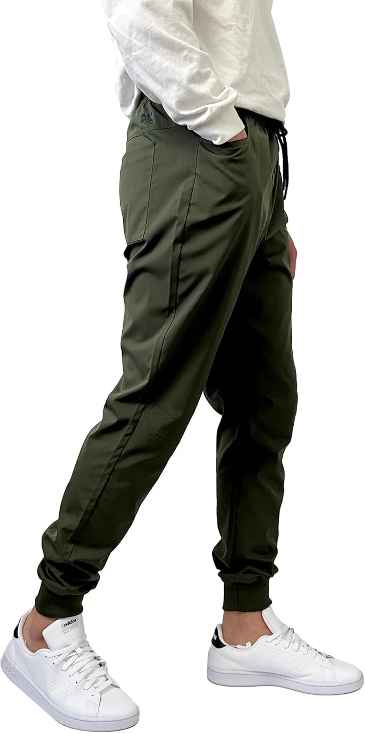 Southpole Men's Basic Tech Woven Track Jogger Pants, Quick Dry, Lightweight, Stretchable