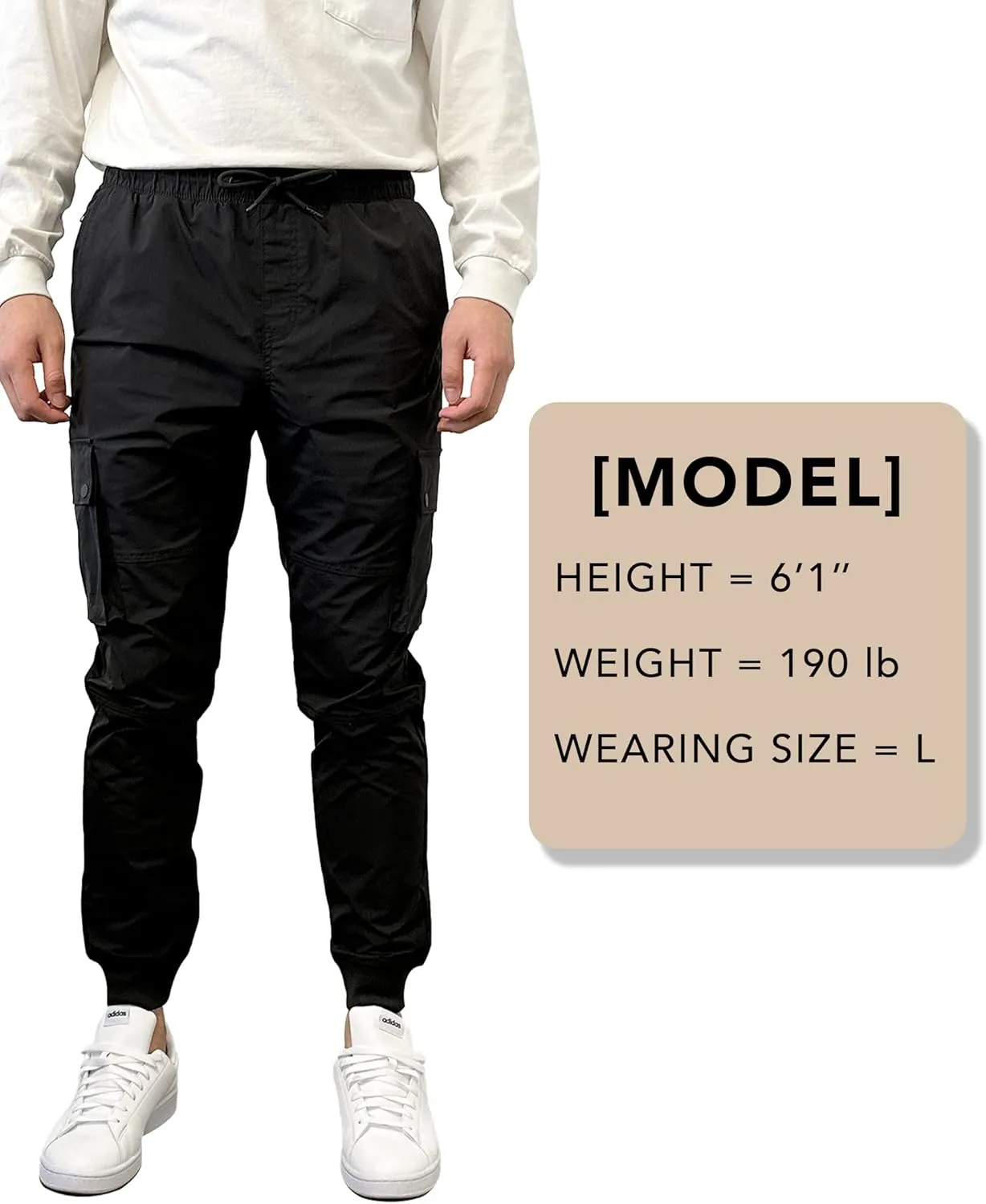 Southpole Men's Lightweight Quick Dry Cargo Nylon Jogger Pants